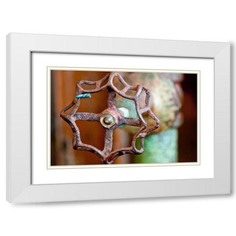 Open and Shut White Modern Wood Framed Art Print with Double Matting by Styber, Dana