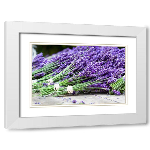 Lavender Harvest II White Modern Wood Framed Art Print with Double Matting by Styber, Dana