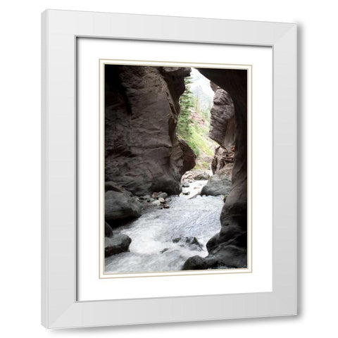 Box Canyon II White Modern Wood Framed Art Print with Double Matting by Styber, Dana