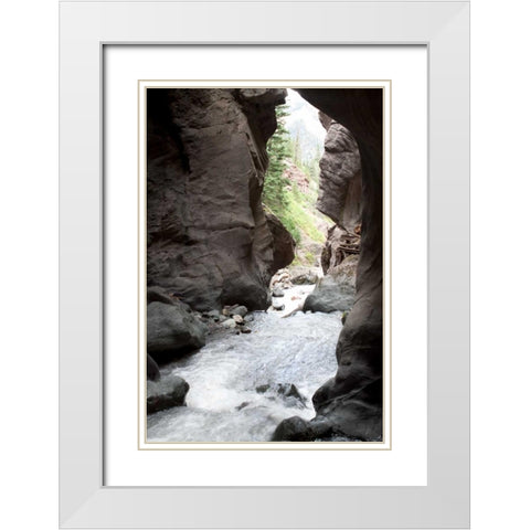 Box Canyon II White Modern Wood Framed Art Print with Double Matting by Styber, Dana