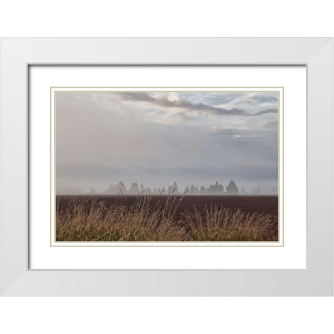 Foggy Morning II White Modern Wood Framed Art Print with Double Matting by Styber, Dana