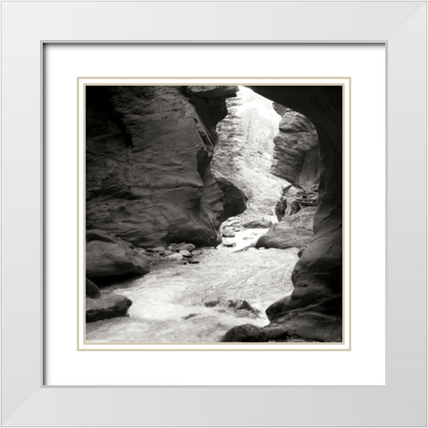 Box Canyon IV White Modern Wood Framed Art Print with Double Matting by Styber, Dana
