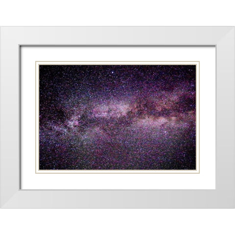 Stars Tonight White Modern Wood Framed Art Print with Double Matting by Taylor, Douglas