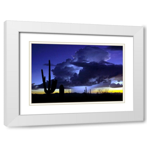 Blue Thunder White Modern Wood Framed Art Print with Double Matting by Taylor, Douglas