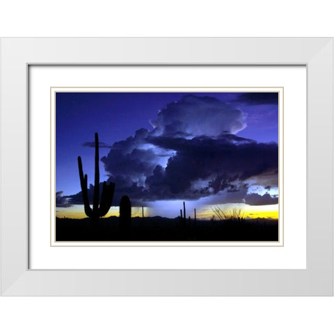 Blue Thunder White Modern Wood Framed Art Print with Double Matting by Taylor, Douglas