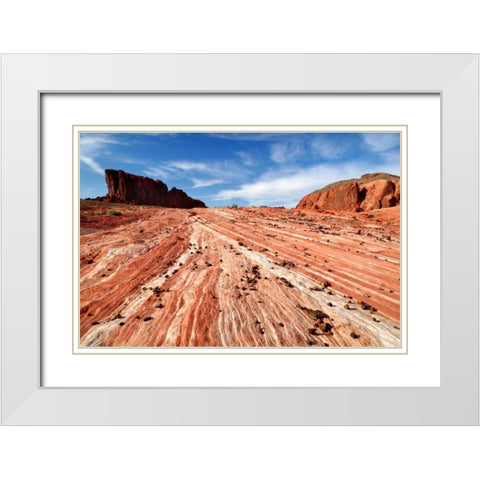 Sands of Time I White Modern Wood Framed Art Print with Double Matting by Taylor, Douglas