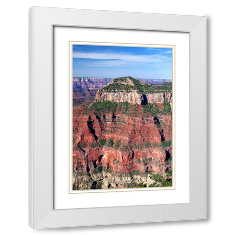 Oza Butte Portrait White Modern Wood Framed Art Print with Double Matting by Taylor, Douglas