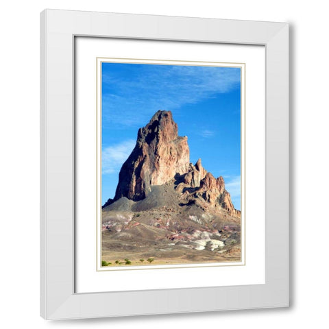 Agathla Peak White Modern Wood Framed Art Print with Double Matting by Taylor, Douglas