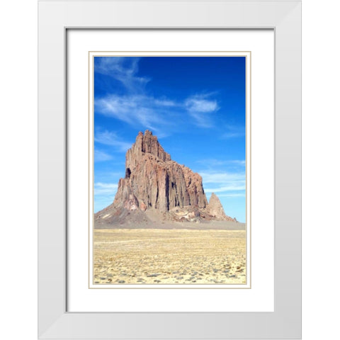 Shiprock Portrait White Modern Wood Framed Art Print with Double Matting by Taylor, Douglas