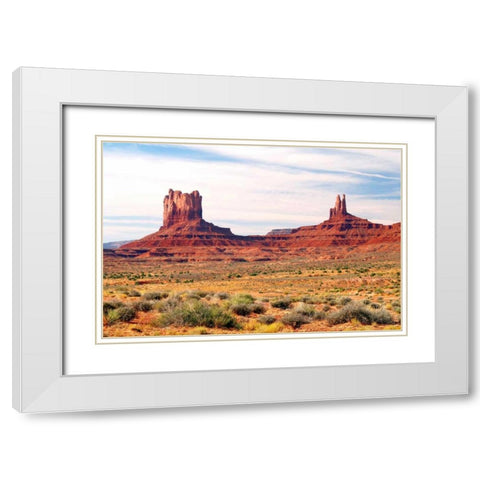 Navajo Country II White Modern Wood Framed Art Print with Double Matting by Taylor, Douglas