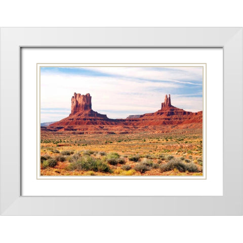 Navajo Country II White Modern Wood Framed Art Print with Double Matting by Taylor, Douglas