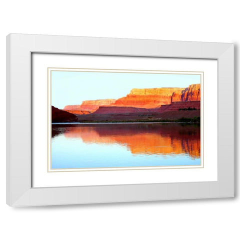 Vermillion Cliffs II White Modern Wood Framed Art Print with Double Matting by Taylor, Douglas