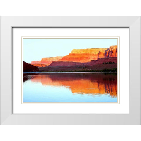 Vermillion Cliffs II White Modern Wood Framed Art Print with Double Matting by Taylor, Douglas
