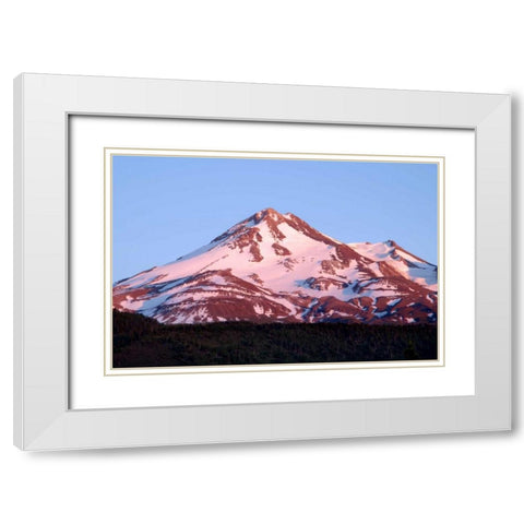 Shasta Sunset I White Modern Wood Framed Art Print with Double Matting by Taylor, Douglas