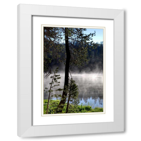 Summit Lake White Modern Wood Framed Art Print with Double Matting by Taylor, Douglas