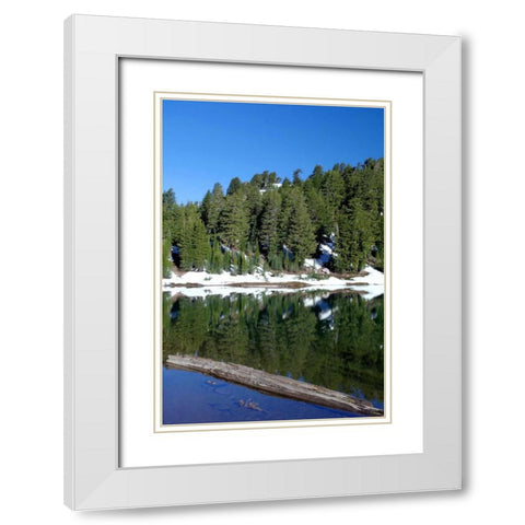 Emerald Lake White Modern Wood Framed Art Print with Double Matting by Taylor, Douglas