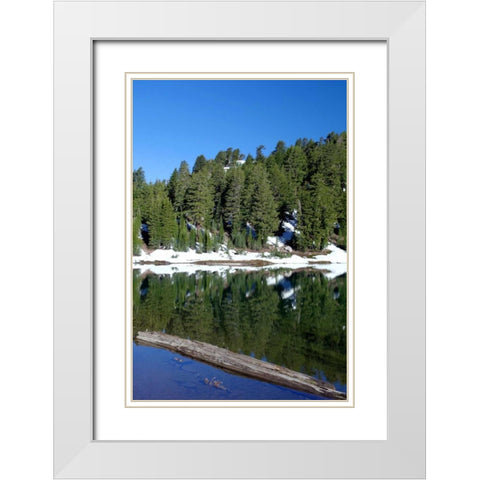 Emerald Lake White Modern Wood Framed Art Print with Double Matting by Taylor, Douglas