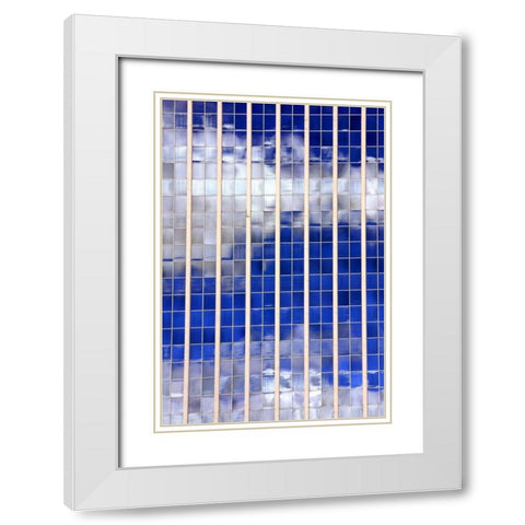 Sky Reflections White Modern Wood Framed Art Print with Double Matting by Taylor, Douglas