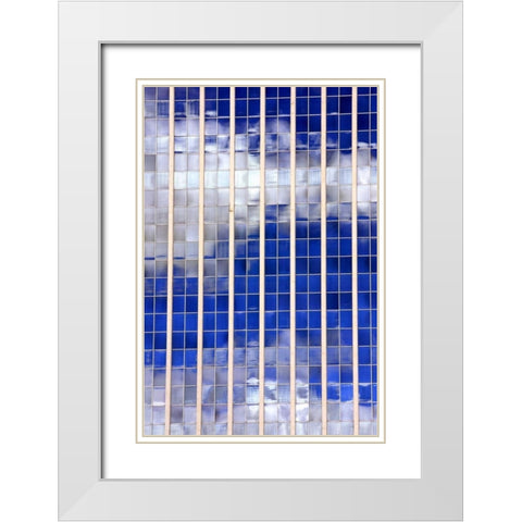 Sky Reflections White Modern Wood Framed Art Print with Double Matting by Taylor, Douglas