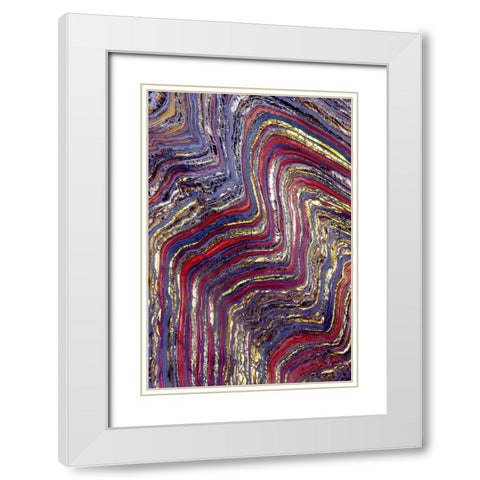 Tiger Iron II White Modern Wood Framed Art Print with Double Matting by Taylor, Douglas