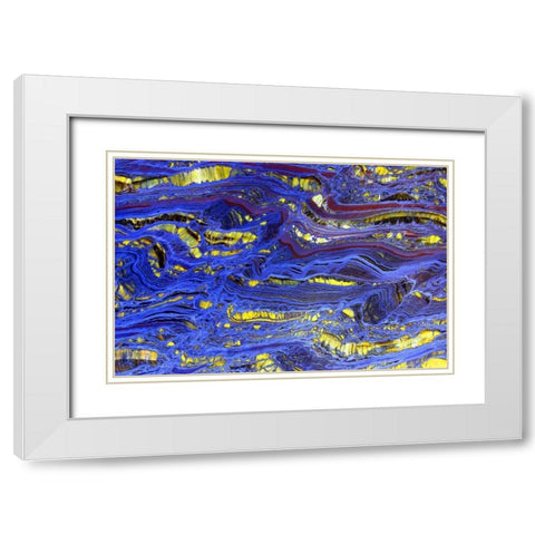 Banded Iron II White Modern Wood Framed Art Print with Double Matting by Taylor, Douglas