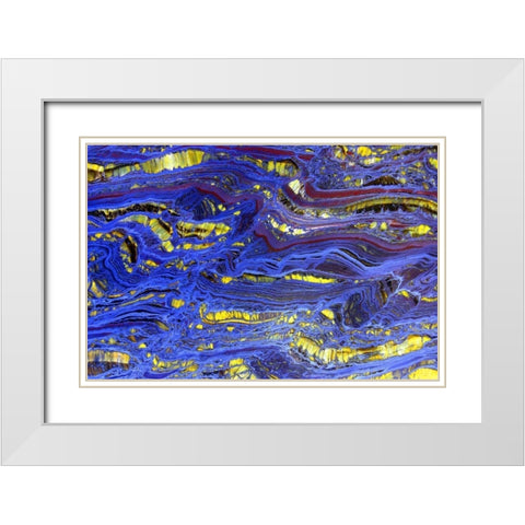 Banded Iron II White Modern Wood Framed Art Print with Double Matting by Taylor, Douglas