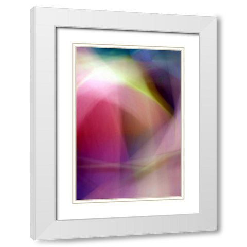 Chaos of Color White Modern Wood Framed Art Print with Double Matting by Taylor, Douglas