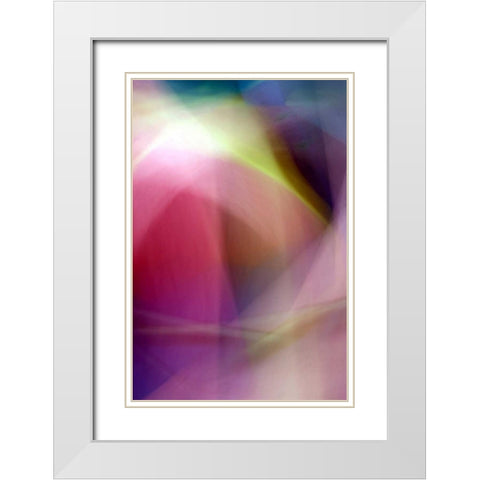 Chaos of Color White Modern Wood Framed Art Print with Double Matting by Taylor, Douglas
