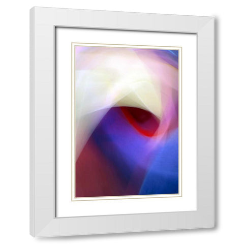 Solid Fluid Vapor White Modern Wood Framed Art Print with Double Matting by Taylor, Douglas