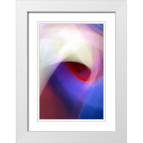 Solid Fluid Vapor White Modern Wood Framed Art Print with Double Matting by Taylor, Douglas