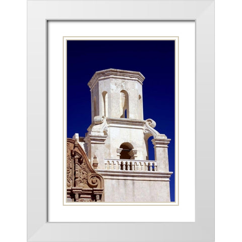 Unfinished Bell Tower White Modern Wood Framed Art Print with Double Matting by Taylor, Douglas