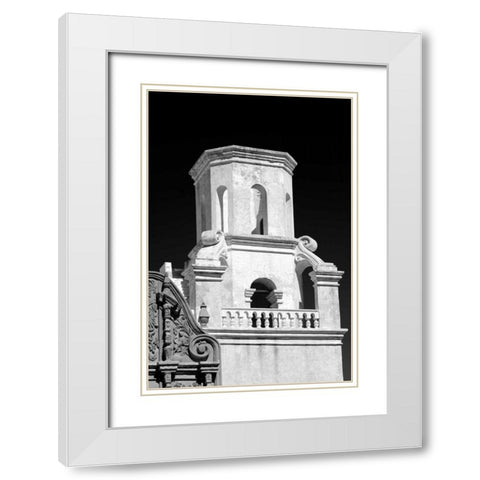 Unfinished Bell Tower BW White Modern Wood Framed Art Print with Double Matting by Taylor, Douglas