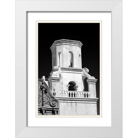 Unfinished Bell Tower BW White Modern Wood Framed Art Print with Double Matting by Taylor, Douglas