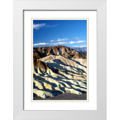 Zabriskie Point II White Modern Wood Framed Art Print with Double Matting by Taylor, Douglas