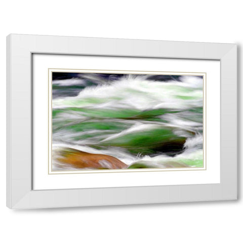 River Rapids White Modern Wood Framed Art Print with Double Matting by Taylor, Douglas