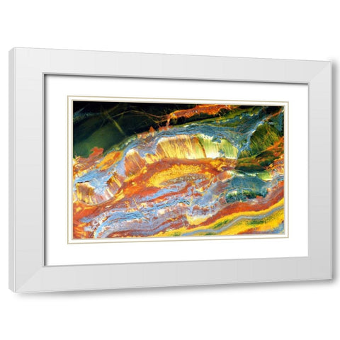 Outback Abstract White Modern Wood Framed Art Print with Double Matting by Taylor, Douglas