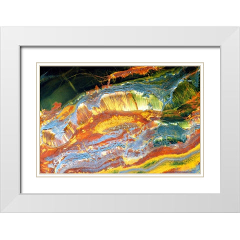 Outback Abstract White Modern Wood Framed Art Print with Double Matting by Taylor, Douglas