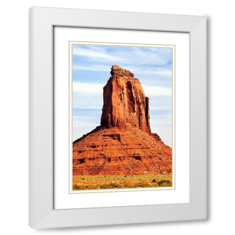 Monument Valley II White Modern Wood Framed Art Print with Double Matting by Taylor, Douglas