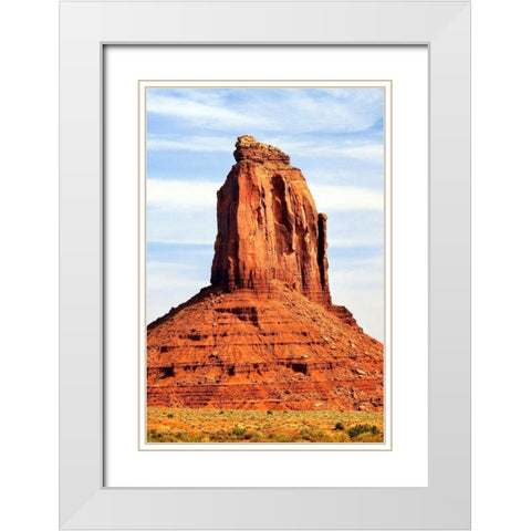Monument Valley II White Modern Wood Framed Art Print with Double Matting by Taylor, Douglas