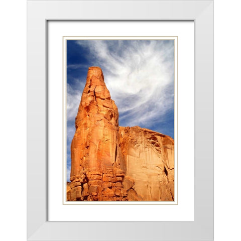 Navajo Skies White Modern Wood Framed Art Print with Double Matting by Taylor, Douglas