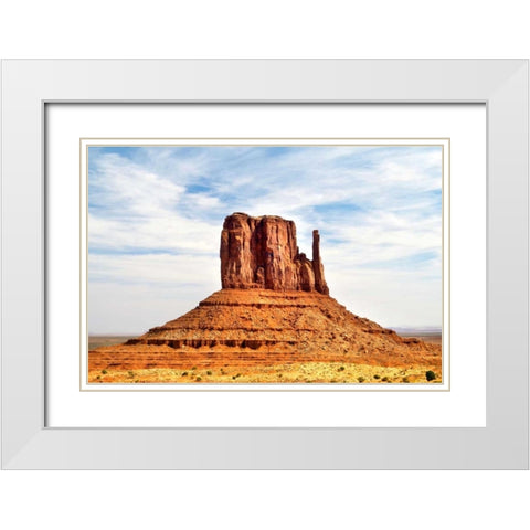 West Mitten White Modern Wood Framed Art Print with Double Matting by Taylor, Douglas