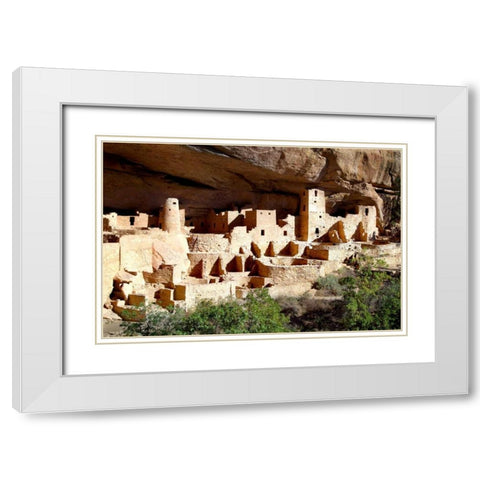Cliff Palace Pueblo White Modern Wood Framed Art Print with Double Matting by Taylor, Douglas