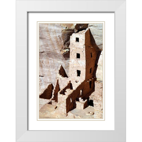 Square Tower House White Modern Wood Framed Art Print with Double Matting by Taylor, Douglas