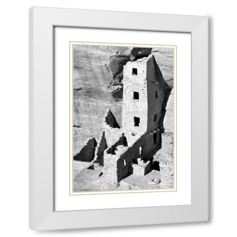 Square Tower House BW White Modern Wood Framed Art Print with Double Matting by Taylor, Douglas