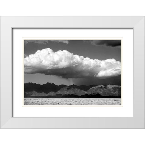 Cool Colorado Rain BW White Modern Wood Framed Art Print with Double Matting by Taylor, Douglas
