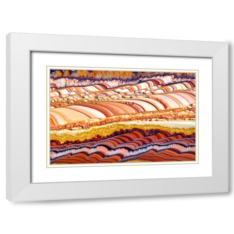 Dolomite Fields White Modern Wood Framed Art Print with Double Matting by Taylor, Douglas