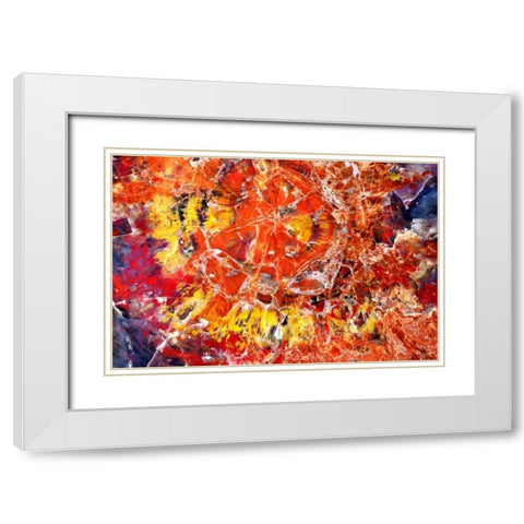 Kaleidoscope of Minerals White Modern Wood Framed Art Print with Double Matting by Taylor, Douglas