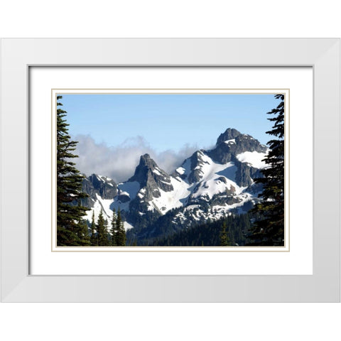 Goat Island Mountain White Modern Wood Framed Art Print with Double Matting by Taylor, Douglas