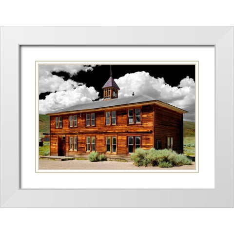 Abandoned Schoolhouse White Modern Wood Framed Art Print with Double Matting by Taylor, Douglas