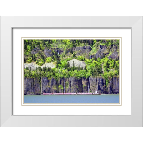 Columbia Gorge White Modern Wood Framed Art Print with Double Matting by Taylor, Douglas
